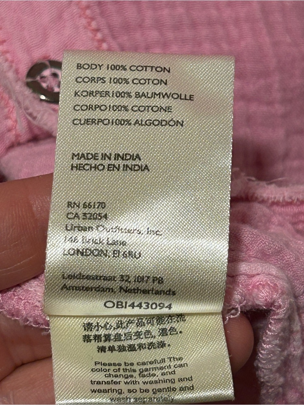 We The Free Daydream Buttondown Pink Gauze Top , M - Picture 13 of 13